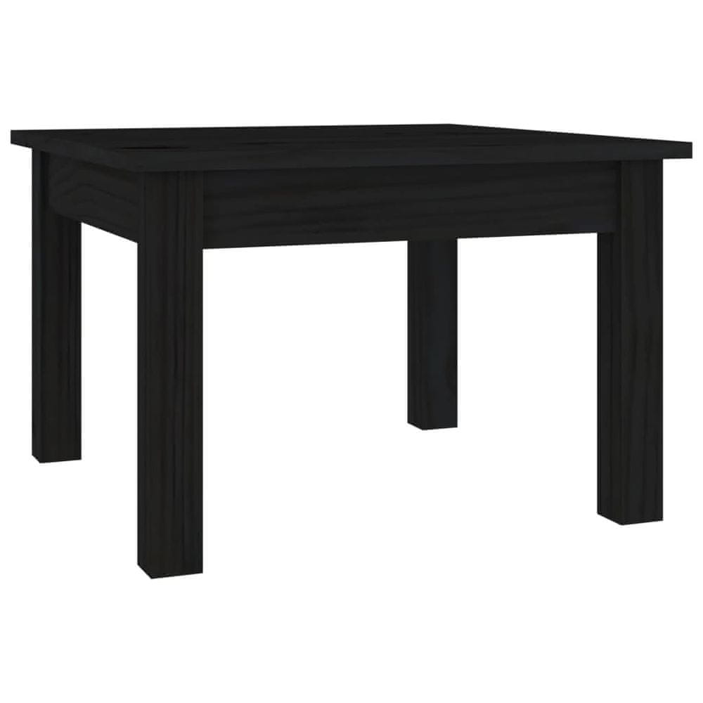 Vidaxl Konferenčný stolík čierny 45x45x30 cm borovicový masív